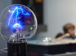  The plasma ball generates tiny lightening bolts.