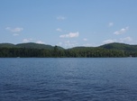  Simulation visuelle de la ligne. Vue vers l'est du lac Saint-Joseph dans le village de Saint-Adolphe-d'Howard