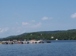  Simulation visuelle de la ligne. Vue vers l'ouest du lac Saint-Joseph dans le village de Saint-Adolphe-d'Howard