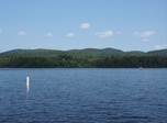  Simulation visuelle de la ligne. Vue vers le nord du lac Saint-Joseph dans le village de Saint-Adolphe-d'Howard