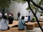  The group engaged in inspiring conversations while visiting the HEC Montréal campus. ©HEC Montréal