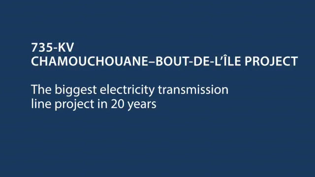 Launch of the construction of the 735-kV Chamouchouane–Bout-de-l'Île line and the new Judith-Jasmin substation